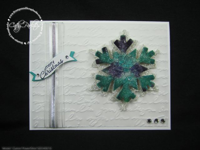 Crackle Paint Snowflake Card