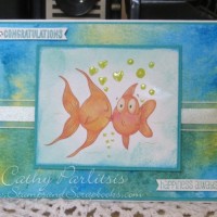 Distress Inks with Fish Digi Card