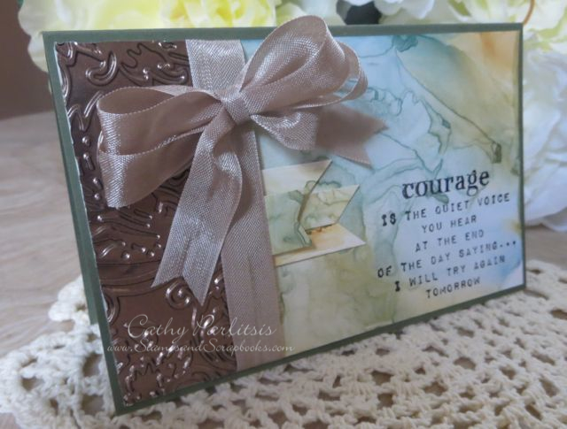 Courage Card with Alcohol Background :: StampsandScrapbooks.com